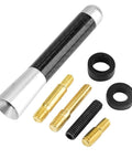 Premium Carbon Fiber Mounting Screw For Short Car Antenna Upgrade Built Tough Universal Auto Parts With Sleek Silver Finish And No Hassle Quick Installation with mounting accessories and screws.