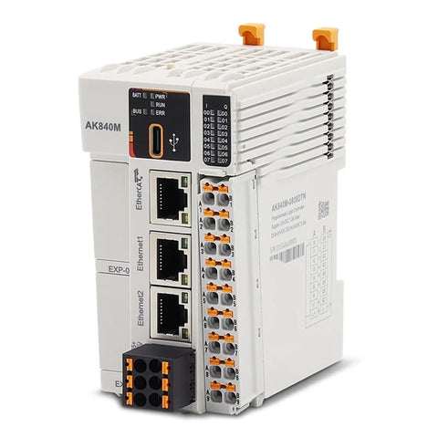 32 Axis PLC Motion Controller For CoDeSys In AK8X0 Series, 8DI8DO IO, Dual Ethernet Ports And RS485, compact industrial module