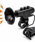 120dB Waterproof Bike Horn With 300mAh Rechargeable Battery, Easy Install Handlebar Bell for E-Bikes and MTB, Durable Black