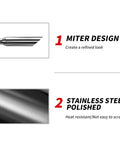Two Pack 18 Inch Stainless Steel Exhaust Tips Weld On Universal For 2.5 Inch OD Tailpipes Inlet 2.5 Inch Outlet 4 Inch