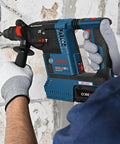 Tile Chisel For SDS Plus Hammer Quick Tile And Grout Removal With Flat Spade Design And Self Sharpening Edge Pro Grade Prying Tiles In One Piece Bosch Bulldog Xtreme Hammer Steel in use