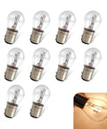 Plug N Play 1157 Bay15D P21 5W S25 High And Low Beam Halogen Brake Light With Waterproof Housing, 10-pack bulbs