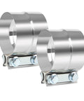 Heavy Duty 3.5 Inch Exhaust Clamp Kit 4 Pack Universal Lap Joint Band Clamp Stainless Steel Sleeve Coupler for Mufflers and Exhaust Pipes