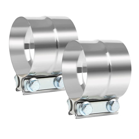 Heavy Duty 3.5 Inch Exhaust Clamp Kit 4 Pack Universal Lap Joint Band Clamp Stainless Steel Sleeve Coupler for Mufflers and Exhaust Pipes