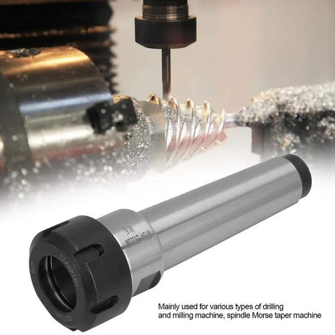 Beefy Workhorse Collet Chuck Holder For MT4 ER32 M16 Carbon Steel Tooling Holder with wrench beside drilling CNC machine