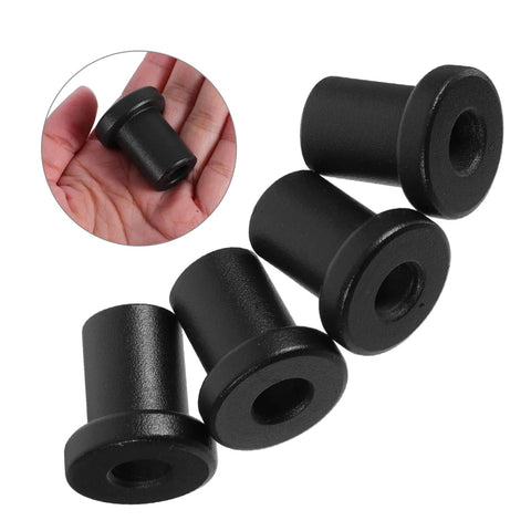 Heavy Duty Carbon Steel Barn Door Clamps And Sliding Door Replacement Spacers Set in a four-pack, black finish, close-up view
