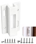 1 Piece E 2124 Aluminum Sliding Door Keeper With Dual Screw Pack For Hook Style Latch And Extruded Sliding Patio Doors on display with screws