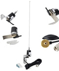 Dual Band NMO 20 Inch Mobile Antenna With 13 Ft RG58 Cable For 144 To 430 MHz, 100W, L Shape Mount Bracket, cable detail