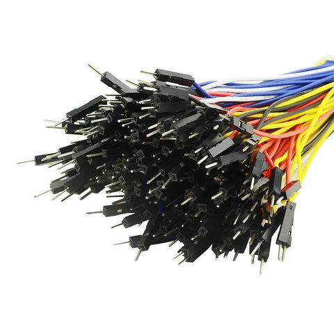 Bundle of 150Pcs 5 Colors 2.54mm Male to Male Jumper Wires Set for Breadboard Prototyping PVC Insulated Tin Copper 200mm Length