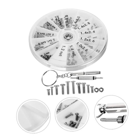 Portable Eyeglass Repair Kit With Mini Screwdriver And Compact Storage Box For Quick Fixes Of Glasses Suns