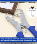 Premium Miter Spring Clamps Kit With Heavy Duty Spring Loaded Pliers For Easy One Hand Woodworking Frame Building Trim Moldings And Wood Projects, metal