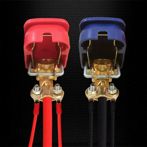 Quick Release Brass Battery Terminal Clamps With Red And Blue Covers For Top Post Battery No Fuss Disconnect And Reconnect Durable Anti Corrosion Build Strong Quick Release Connectors 1 Pair
