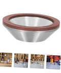 Diamond Concave Cup Grinding Wheel for Sharp Metal And Carbide Tasks Super Versatile Silvertone with a flat base for grinding precision.