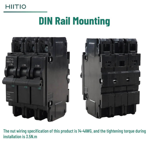 AC Miniature Circuit Breaker 25 Amp 120 Volt 240 Volt 3 Pole DIN Rail Mount 35mm UL 489 Listed MCB With 10kA Breaking Capacity