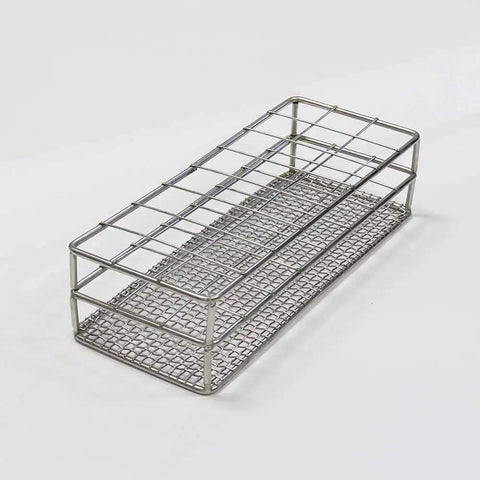 Stainless Steel Test Tube Rack With Wire Construction, 24 Slots, Fits Tubes Up To 25mm Diameter, Autoclavable At 121C