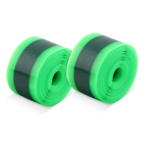 Two Roll Bike Tire Liner Set for Flat Protection and Puncture Defense, TPU Inner Tube Guard Fits 12 to 29 Inch Wheels, green rolls