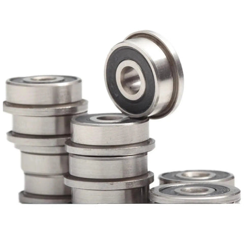 Badass 10 Pack 3Mm X 10Mm X 4Mm Flange Ball Bearings Double Rubber Seals Fits Voron 0 Motion Idlers, stacked sealed steel bearings