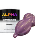 Premium Automobile Base Coat Paint Gallon Ready To Spray With Slow Reducer For A Fresh Custom Ride shown with Bayberry color sample.