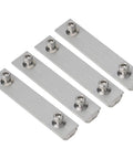 4 pack Aluminum Solar Rail Connector Kit for PV Modules, Durable Silver Finish, Adjustable T Profile Mount Bracket