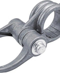 Durable Chain Link Gate Closer With Spring Loaded For 1.38 Inch Gate Frame And 2.38 Inch Post, side view aluminum clamp