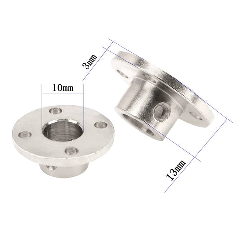 Five-pack Vgoohobby flange shaft couplings, silver metal with 10mm bore for RC model motors
