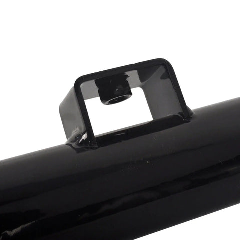 Bolt-On Rear Upper And Lower Adjustable Control Arm Kit With Rear Panhard Track Bar For 0-6 Inch Lift Fits 2009-2024 RAM 1500 And 2020-2024 Jeep Gladiator, black steel bracket close-up