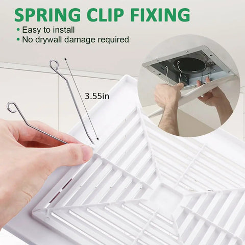 Installing No Fuss Easy Install Replacement Bathroom Exhaust Fan Cover With Spring Square Ceiling Or Wall Mount Grille BP46 BP90