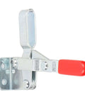 Toggle Clamp With Quick Positioning Fixture And Plastic Handle For Metal Plates And Circuit Boards, side view