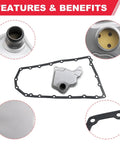 Transmission Filter And Oil Pan Gasket Kit For Nissan Altima Maxima Quest Murano Pathfinder Infiniti QX60 Direct Fit Easy Install