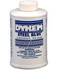 Blue Layout Fluid For Metal Machining And Marking, 8 Oz Can With Brush In Cap, Dykem Dye For Machinists And Metalworking