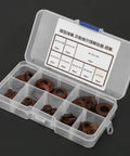 Beefy Belleville Compression Disc Washer With Variable Stiffness For Clutches Safety Valves And Precision Machinery A Compact Shock Absorber With High Load Capacity For Industrial And Automotive Systems, plastic box with assorted brown washers