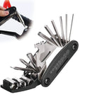 16 In 1 Bike Repair Kit Multitool With Wrench And Screwdriver For Camping And Travel, pocket-sized tool set for bikes