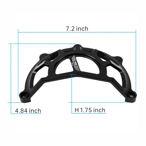 Premium Heavy Duty Vented Black Dry Clutch Cover Straight Fire Cooling System Beast Mode Impact Protection Direct Drop Replacement For Monster 1000 Build Upgrades with dimensions 7.2x4.84x1.75 inches.