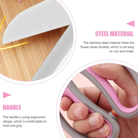 Pink Flower Shears For Easy Pruning And Plant Care No Fuss Garden Tool With Safety Handle Lightweight Trimming Scissors For Gardening And Home Maintenance Boss Level Cut For Flowers And Branches stainless steel blades and ergonomic pink handle