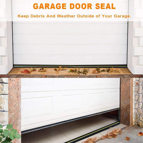 Garage Door Threshold Seal Weather Stripping Bottom Rubber 20 Feet Long 3.15 Inch Wide Keeps Leaves Dirt Water Out