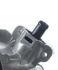 Premium Brake Vacuum Pump With Cycling Stabilizer For Audi A4 2009 To 2016 close-up of steel housing and black connector.