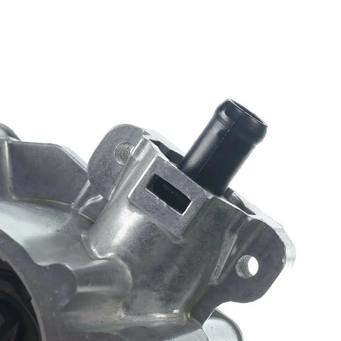Premium Brake Vacuum Pump With Cycling Stabilizer For Audi A4 2009 To 2016 close-up of steel housing and black connector.