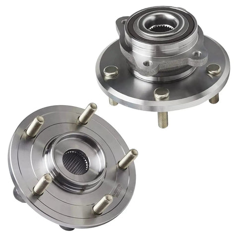 Beefed Up Front Wheel Hub And Bearing Kit Plus Tie Rods Sway Bar Links And Lower Ball Joints For 2009 2015 Dodge Journey 10 Piece Replacement Suspension And Steering Upgrade, two hubs
