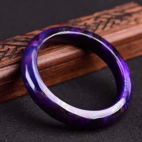 Raw Mineral Emperor Purple Perilla Stone Bracelet With Shudulai Old Material, Handmade Gem Jewelry, Spiritual Gift Wristwear