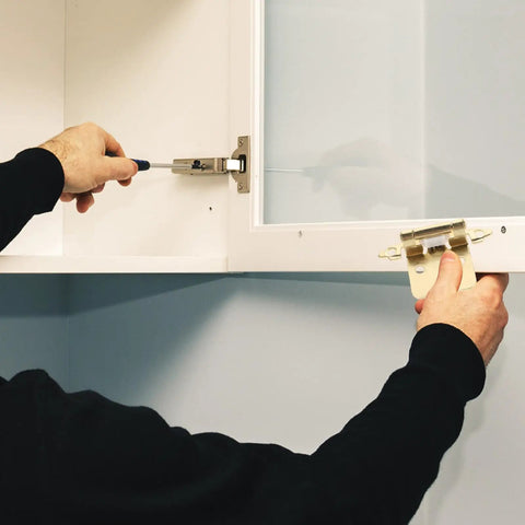 Installing Five Piece Semi Hidden Spring Loaded Door Hinges For RV Doors Heavy Duty Steel Half Surface Design Versatile
