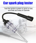 Straight-Boot Inline Spark Plug Tester For Cars, Trucks, Motorcycles And Outdoor Power Equipment - Gearhead Ready All-In-One Diagnostic Tool For Lawn Mowers, Chainsaws, Snow Blowers, Generators And More, clear plastic and black cable