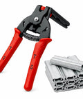 Heavy Duty Hog Ring Pliers Kit With 600 Galvanized Hog Rings - Workhorse Manganese Steel Tool For Fencing, Animal Cages, Upholstery And Wire Railing Repair, Red Finish, All In One Quick Fix Set