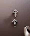 Heavy Duty Drywall Anchors And Screws Kit 50 Sets Plastic And Steel For Hollow Walls and Frame Mounting on brown surface