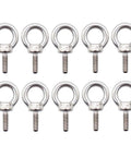 Stainless Steel M3 Shoulder Eye Bolts Pack With Ring 0.5 Mm Pitch 7 Mm Inner Diameter 13.5 Mm Outer Diameter 22 Mm Total Length