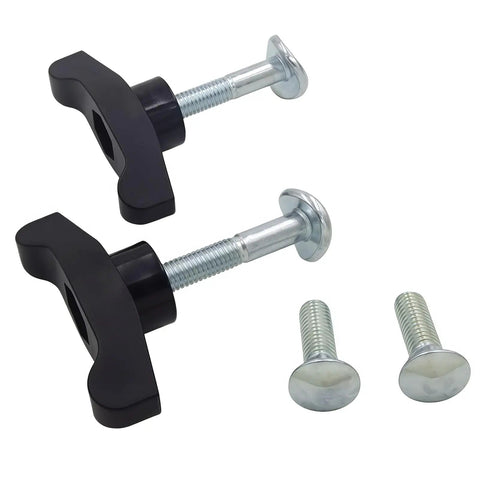 Universal Lawn Mower Handle Knob Bolt Kit with T Handle Bolts and Wing Knobs, durable reinforced plastic, galvanized steel