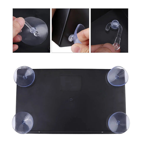 Arcade Cabinet Kit With Black Acrylic Panel And Case DIY Set showing silicone feet installation on black ABS plastic box