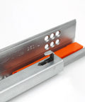 Close-up of Heavy Duty Undermount Drawer Slides 2 Pack With Push To Close Bottom Mount Rails For Furniture Drawers, 25 cm length