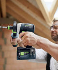 Heavy Duty Brushless Cordless Drill And Driver With Unbreakable Gears And 18 Volt Battery used for precise drilling on wood.