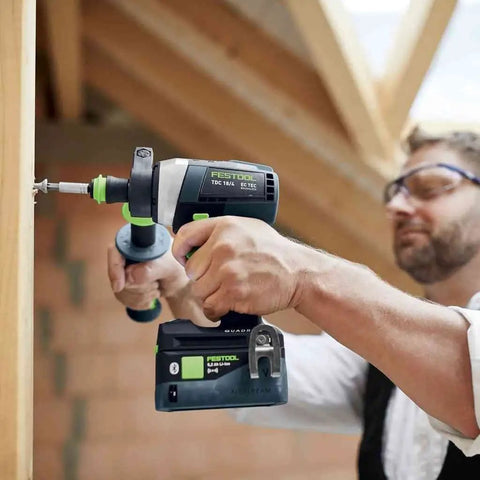 Heavy Duty Brushless Cordless Drill And Driver With Unbreakable Gears And 18 Volt Battery used for precise drilling on wood.