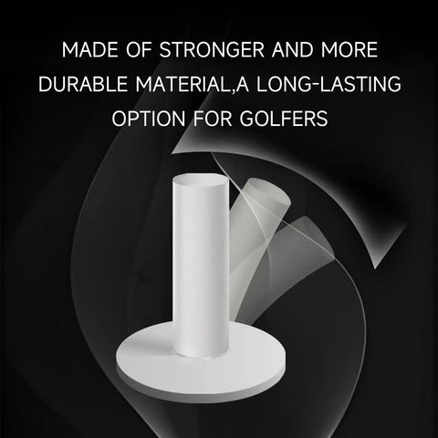 Hardcore Rubber Golf Tees For Mats And Indoor Simulators, close-up of single durable tee with stability design, US sizes.